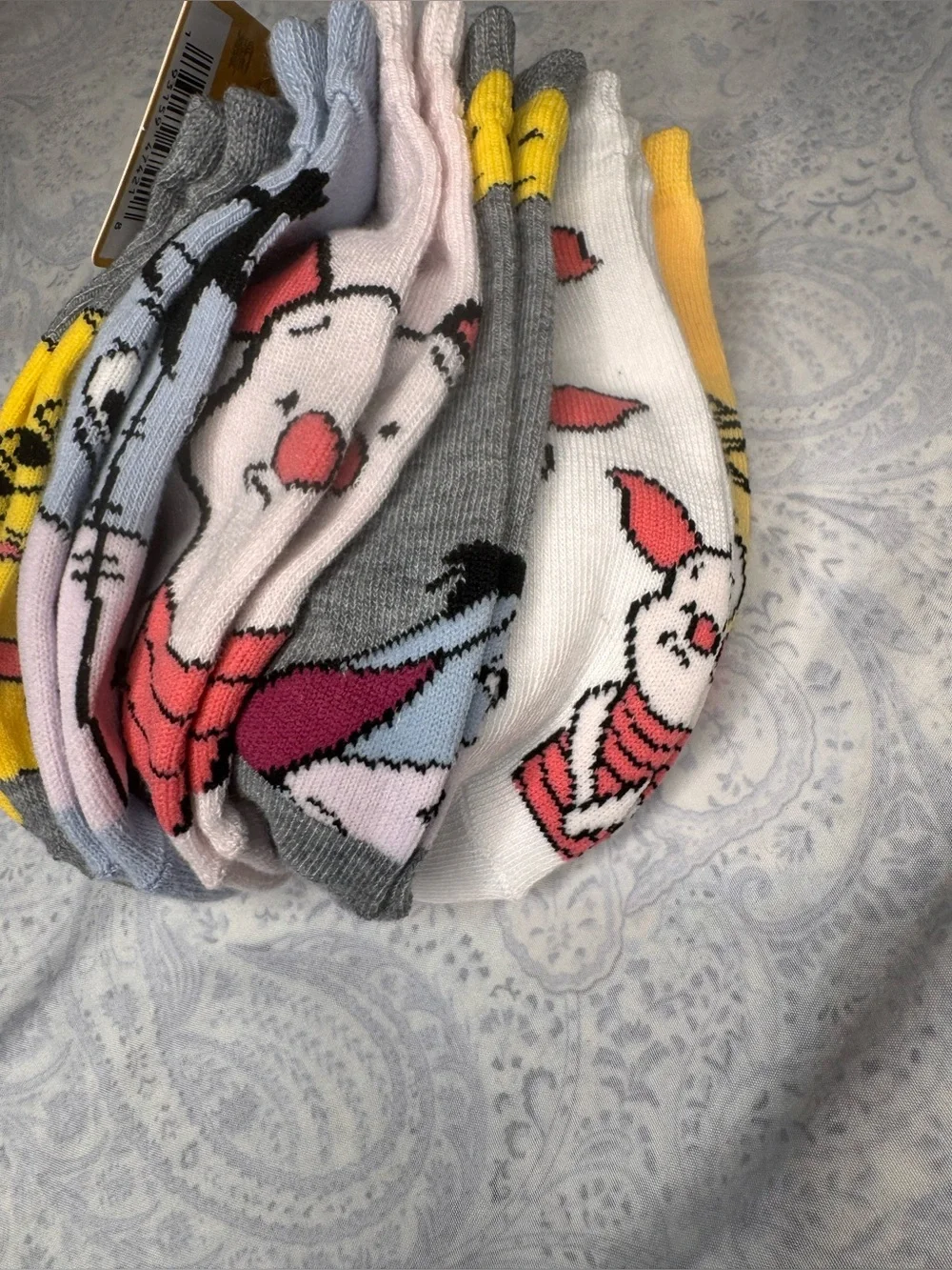Winnie The Pooh 6 Pack Ankle Socks size 4-10